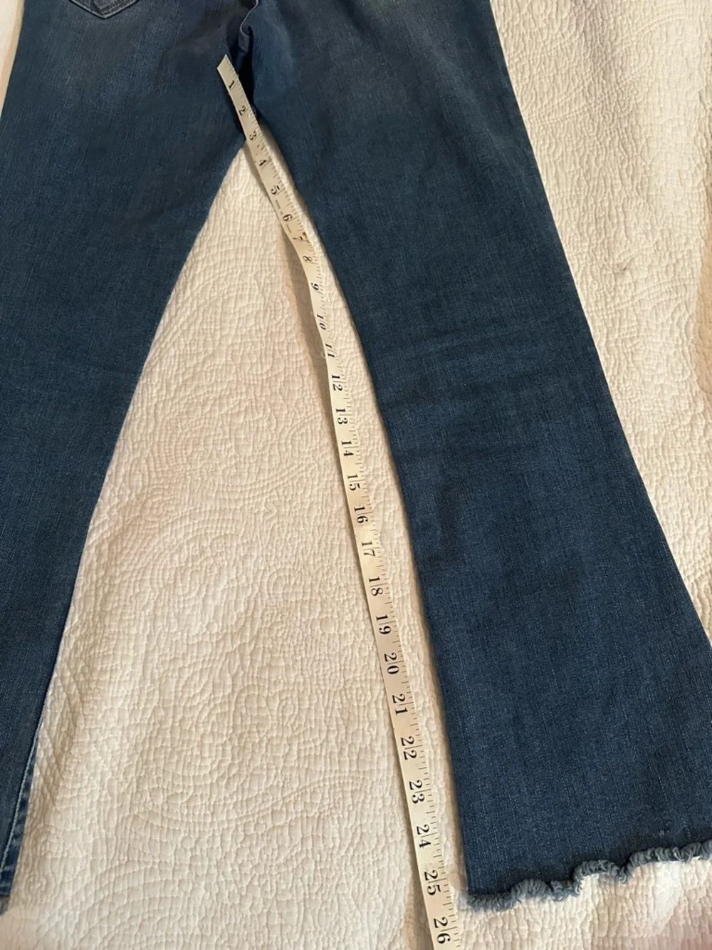 Free People W27 Bootcut Denim Jeans with Frayed Hem